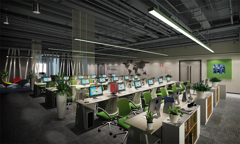 開放式員工辦公室