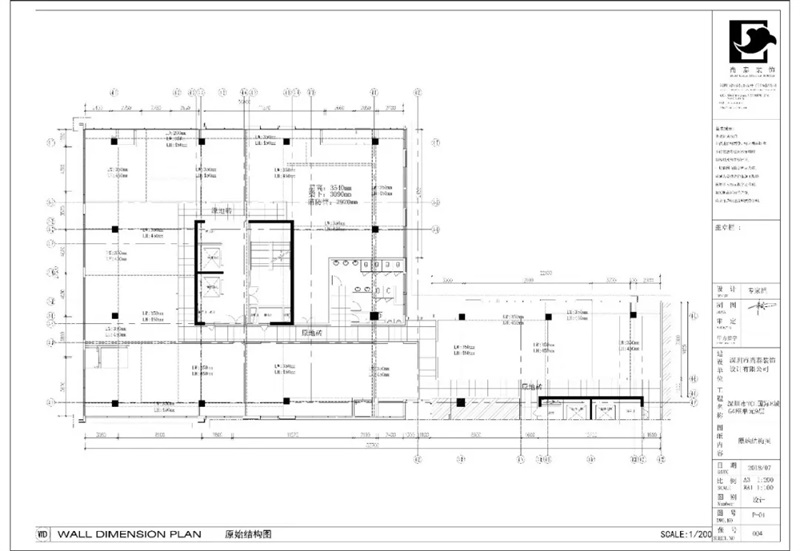 辦公室裝修原始結構圖