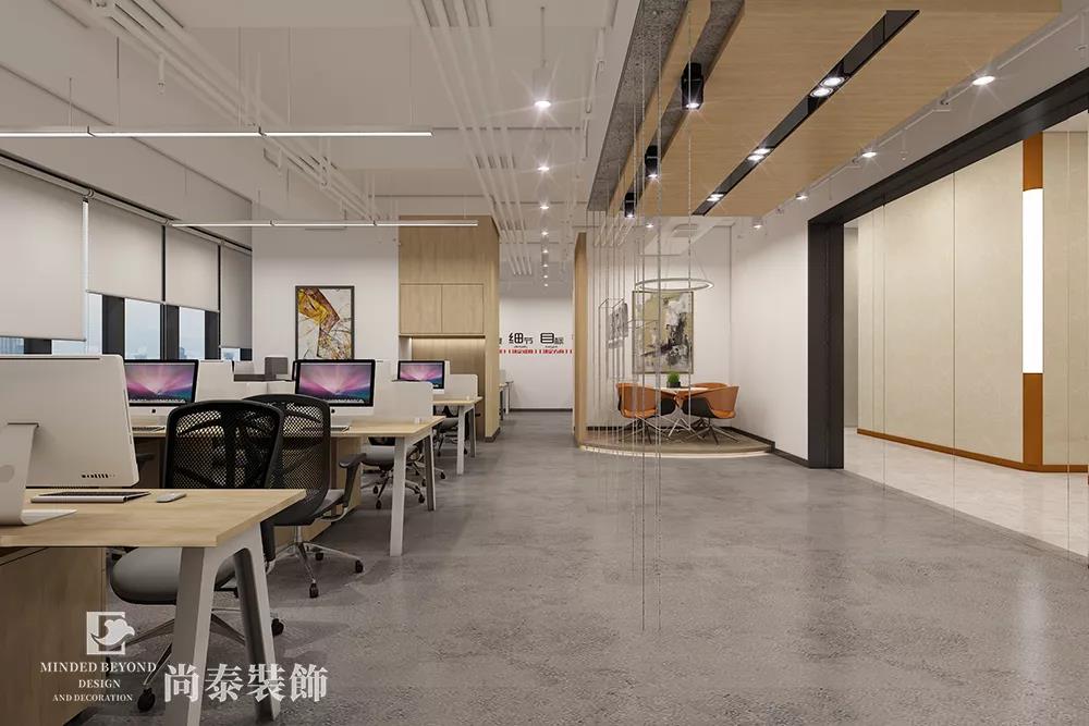 公司辦公室開放辦公區(qū)裝修效果圖