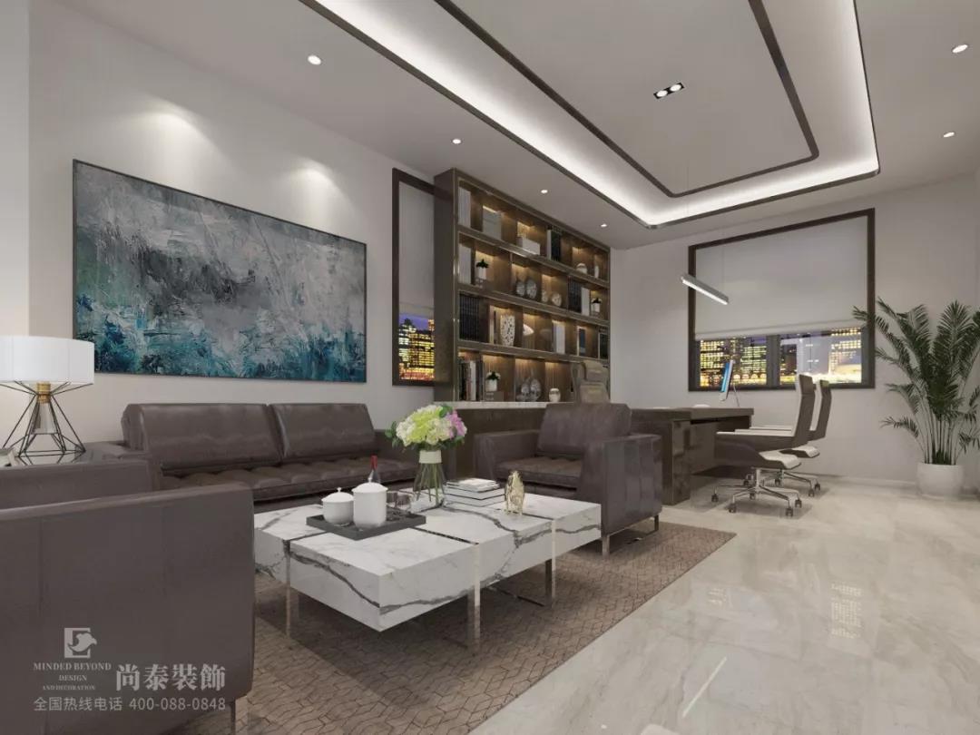 高端中式辦公室董事長(zhǎng)辦公室裝修效果圖
