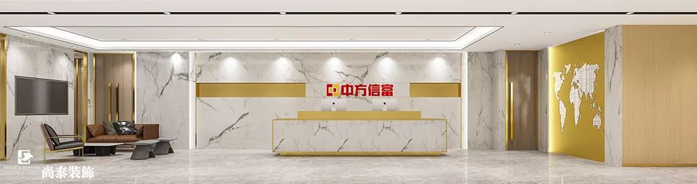 金融公司辦公室前廳裝修圖