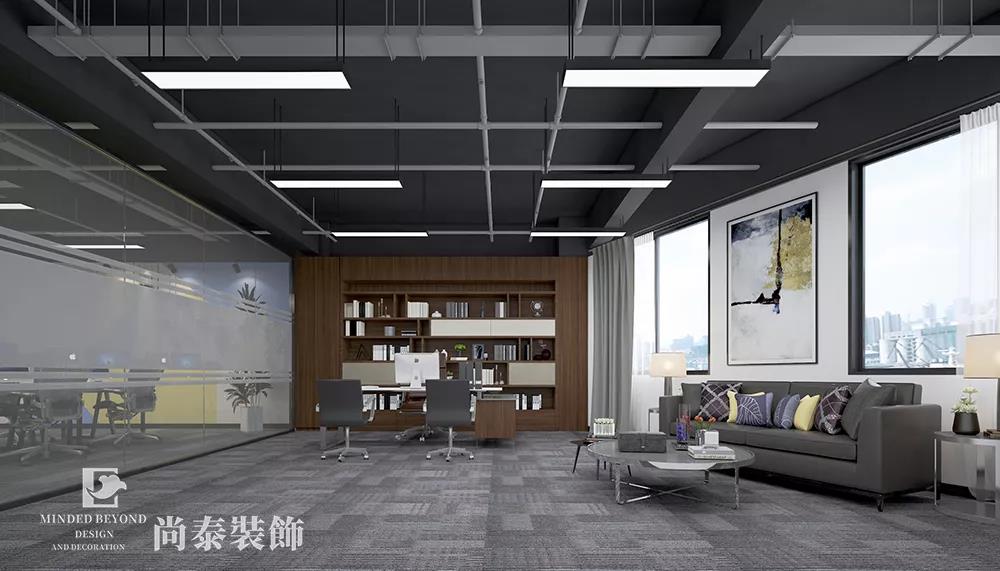 電商公司老板辦公室裝修效果圖