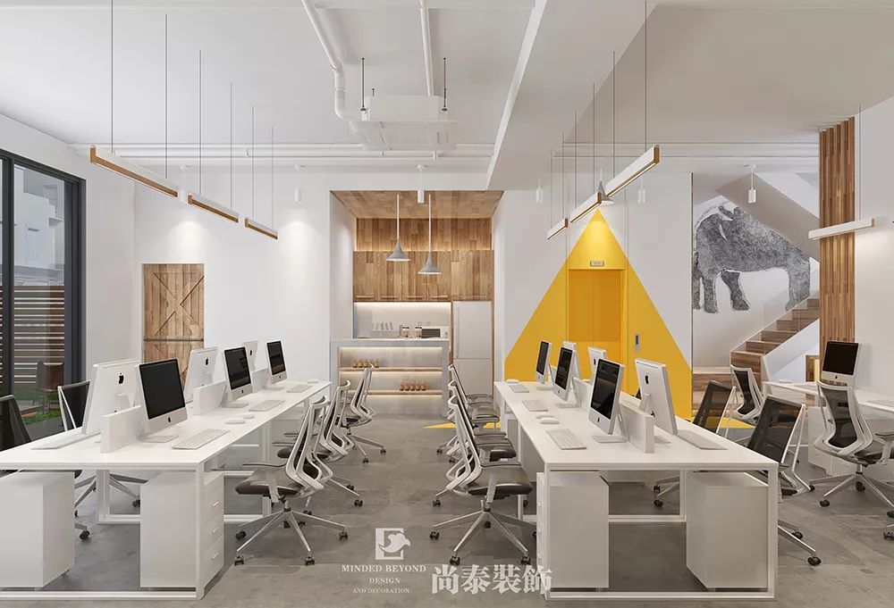 電商公司辦公室一樓辦公區(qū)裝修