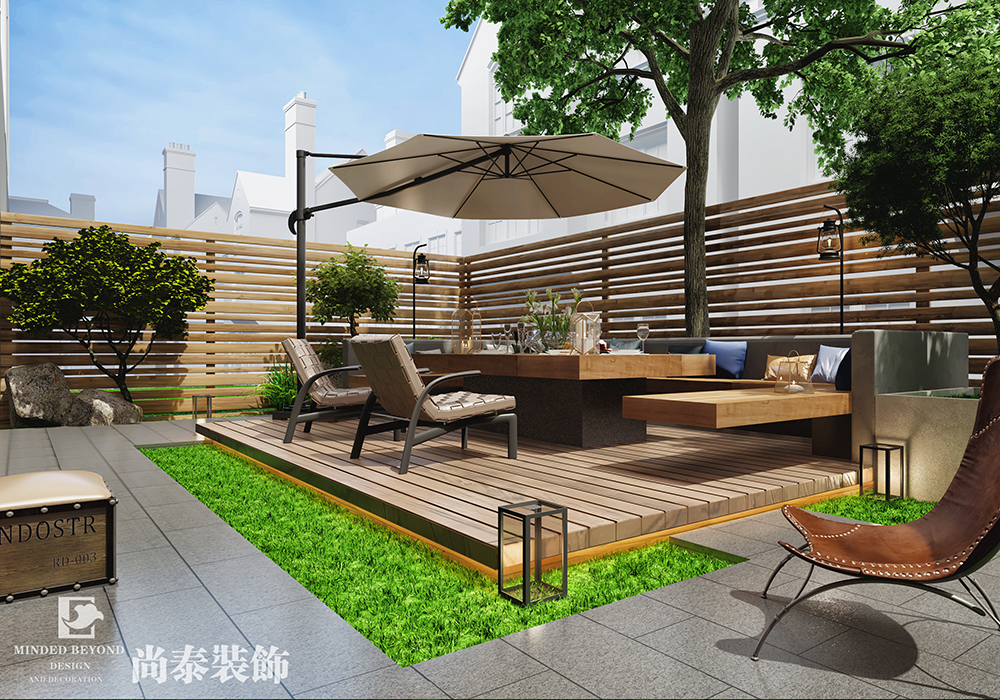 珠寶電商公司一樓后花園裝修效果圖