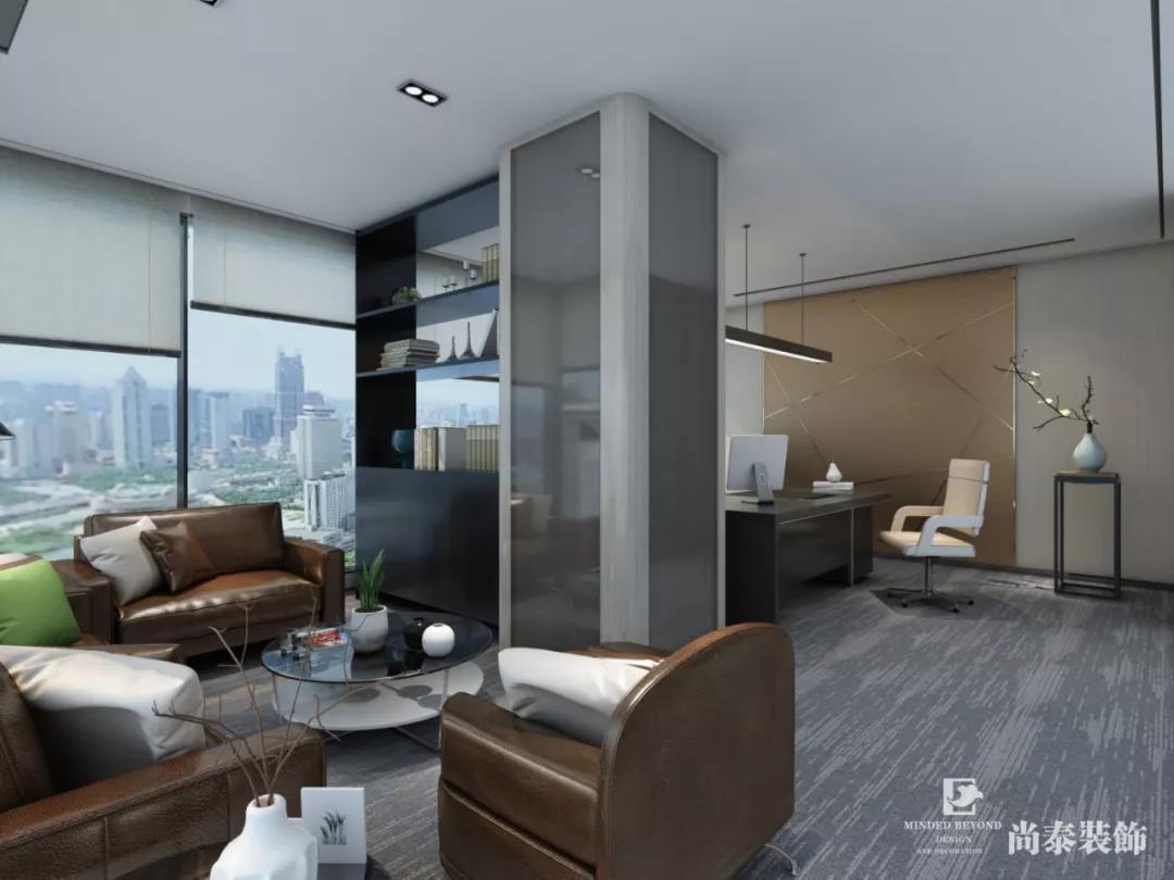 物流公司領(lǐng)導(dǎo)辦公室裝修實(shí)景圖