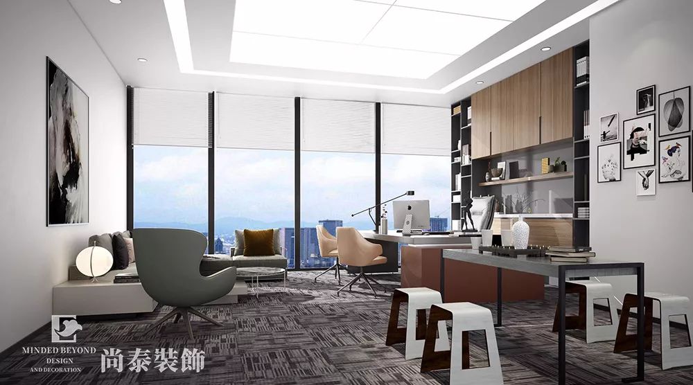 科技公司老板辦公室裝修效果圖