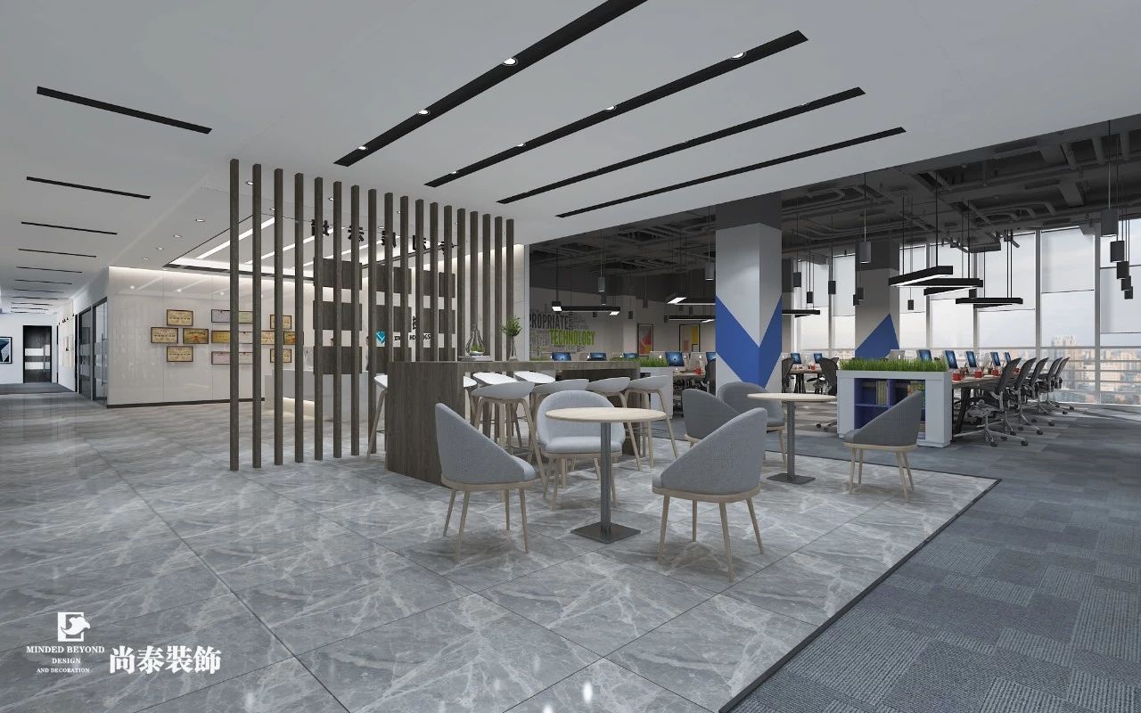 開放辦公區(qū)裝修設計圖