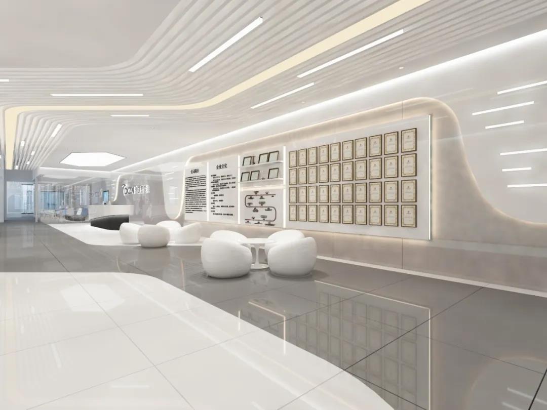 科技公司辦公室過道裝修效果圖