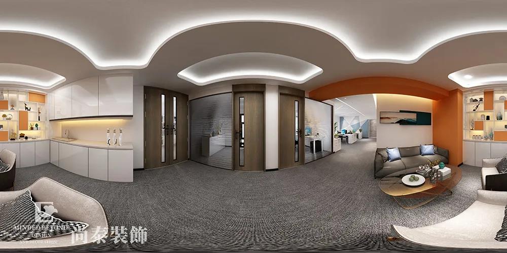 科技公司辦公室接待區(qū)裝修效果圖