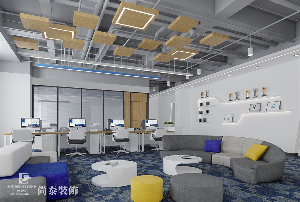 深圳寶安智匯創(chuàng)新中心科技公司辦公室裝修設計效果圖 