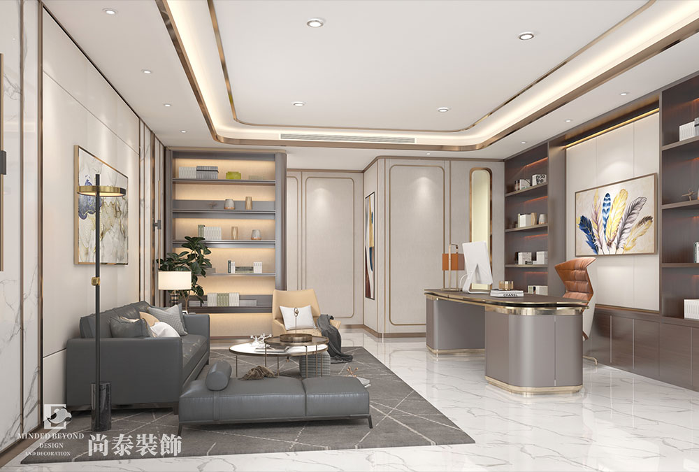 廣州花都空港國際中心美妝公司辦公室裝修設(shè)計