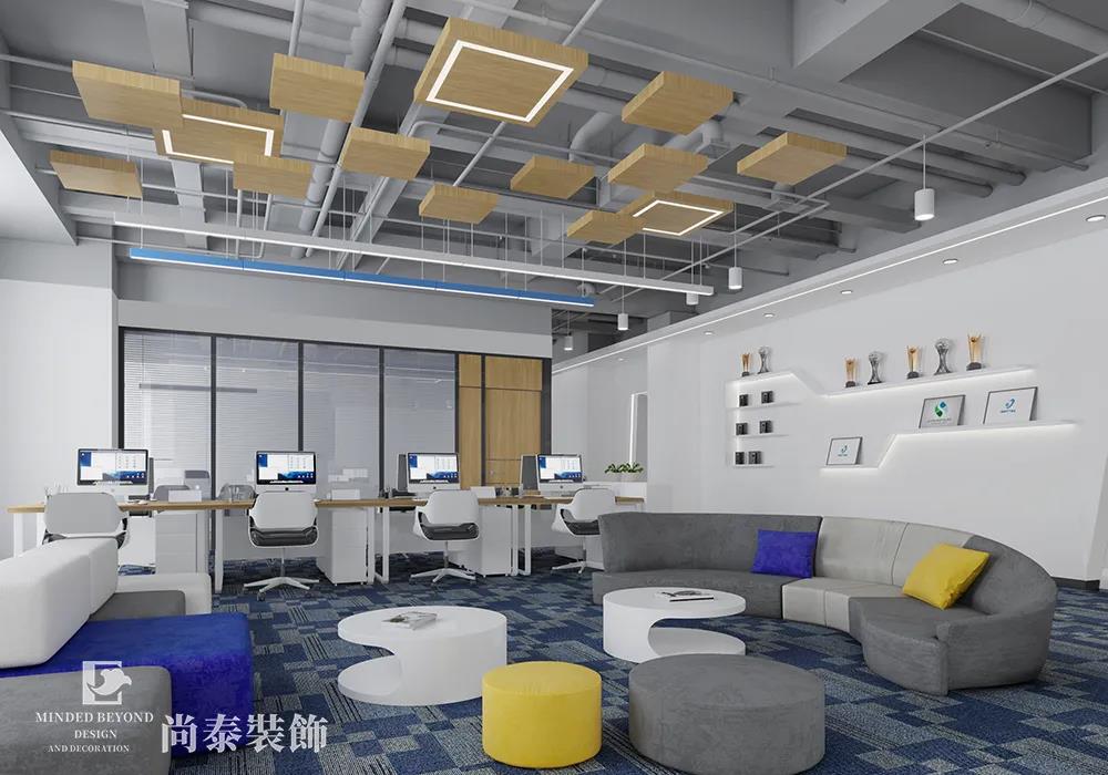 科技公司辦公室休閑區(qū)裝修效果圖