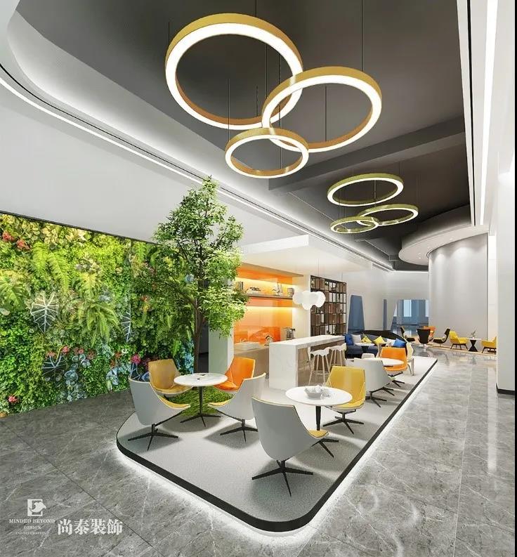 機(jī)器人科技公司辦公室休閑區(qū)裝修效果圖