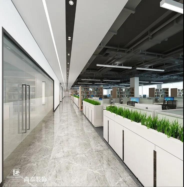 機(jī)器人科技公司辦公室開(kāi)放辦公空間裝修效果圖