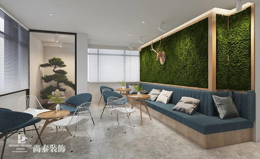 網(wǎng)絡電商公司辦公室前廳設計效果圖