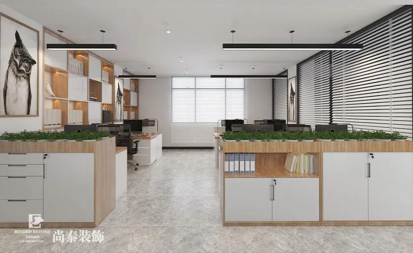 網(wǎng)絡電商公司辦公室開放辦公區(qū)設計效果圖