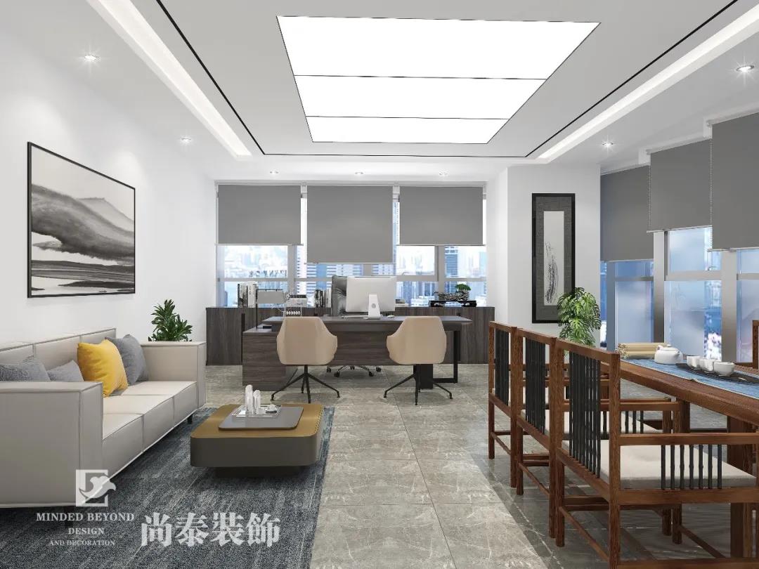 互聯(lián)網(wǎng)公司董事長辦公室裝修設計效果圖