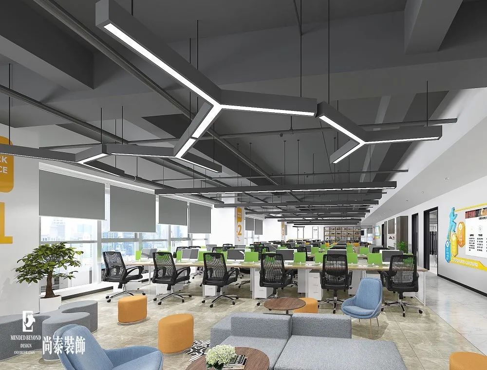 互聯(lián)網(wǎng)公司開放辦公區(qū)裝修設計效果圖
