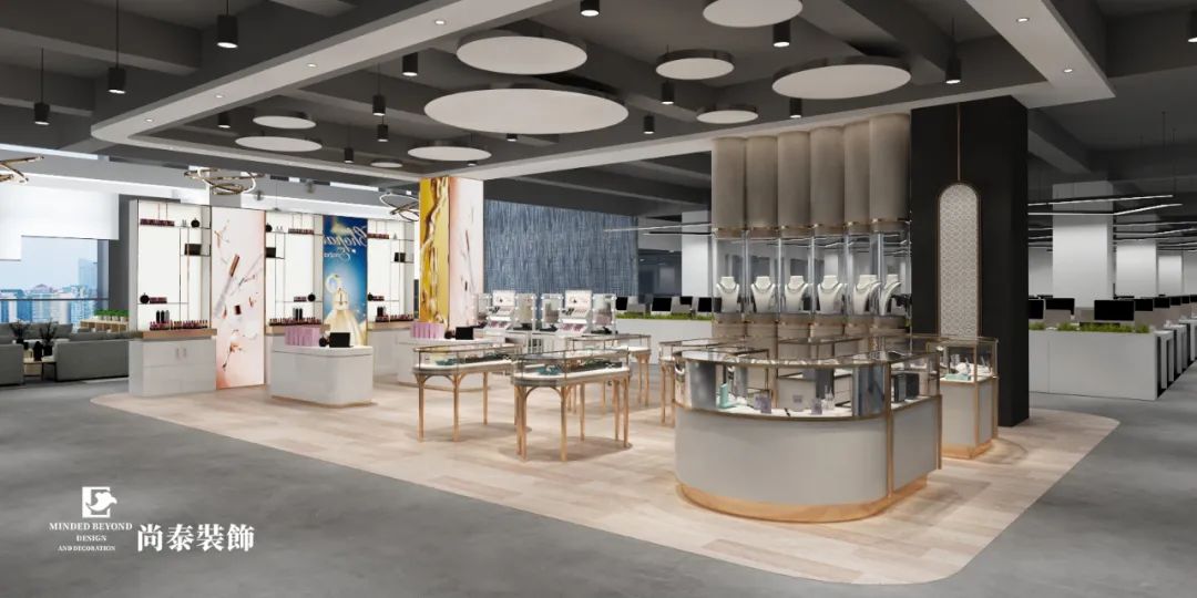 直播帶貨公司辦公室展廳裝修效果圖