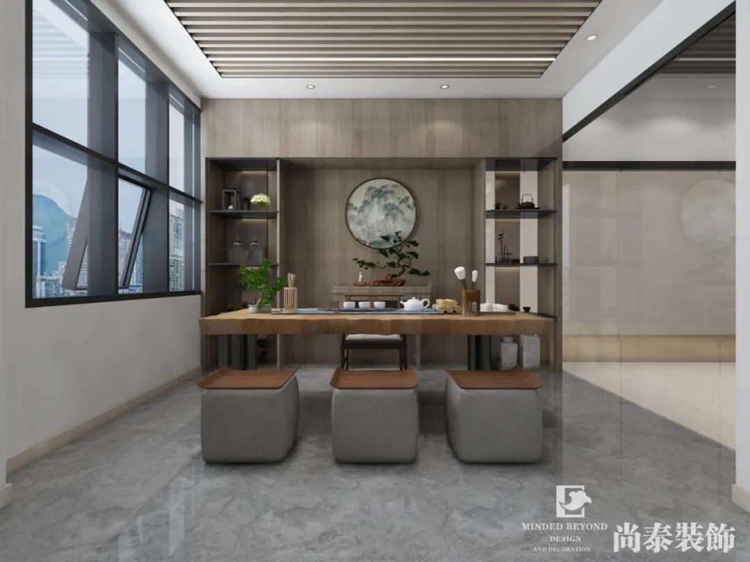 家政培訓(xùn)學(xué)校辦公室茶室設(shè)計效果圖