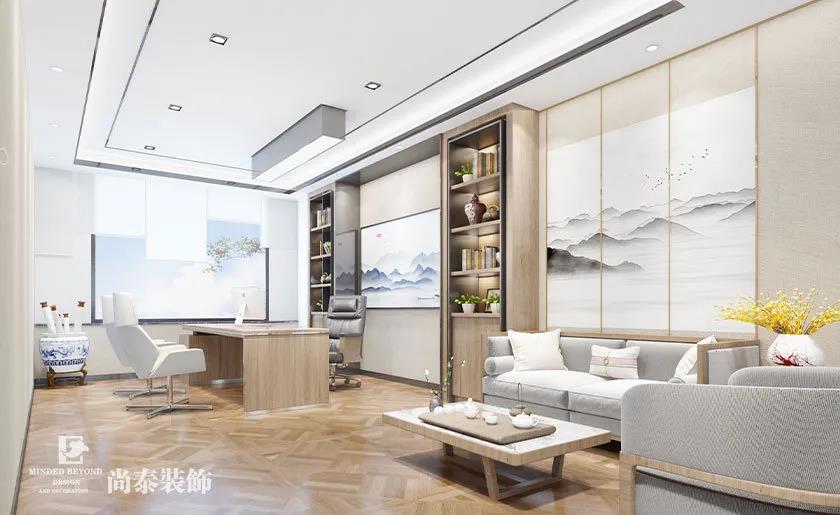 綠色環(huán)保經(jīng)理辦公室裝修效果圖