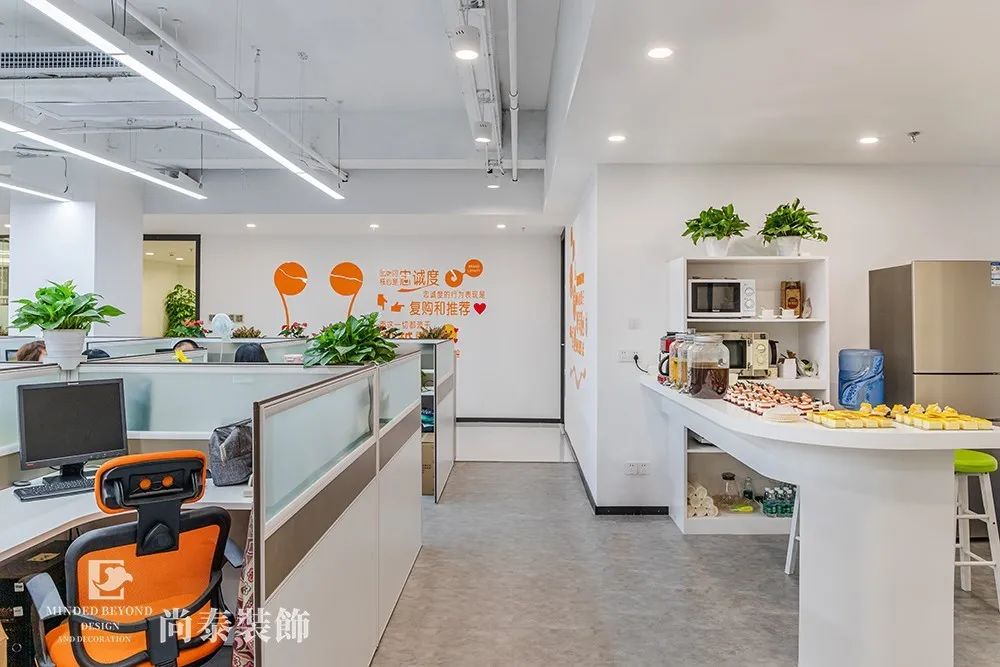 電子科技公司辦公室辦公區(qū)裝修實(shí)景圖