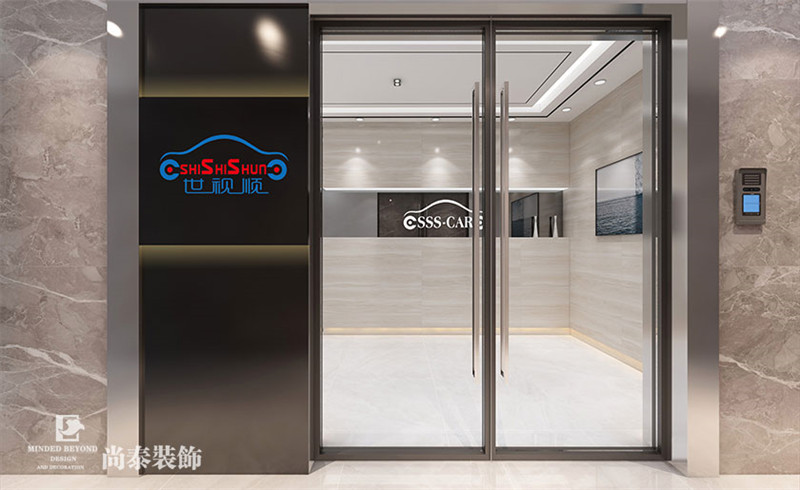 辦公室裝修門效果圖