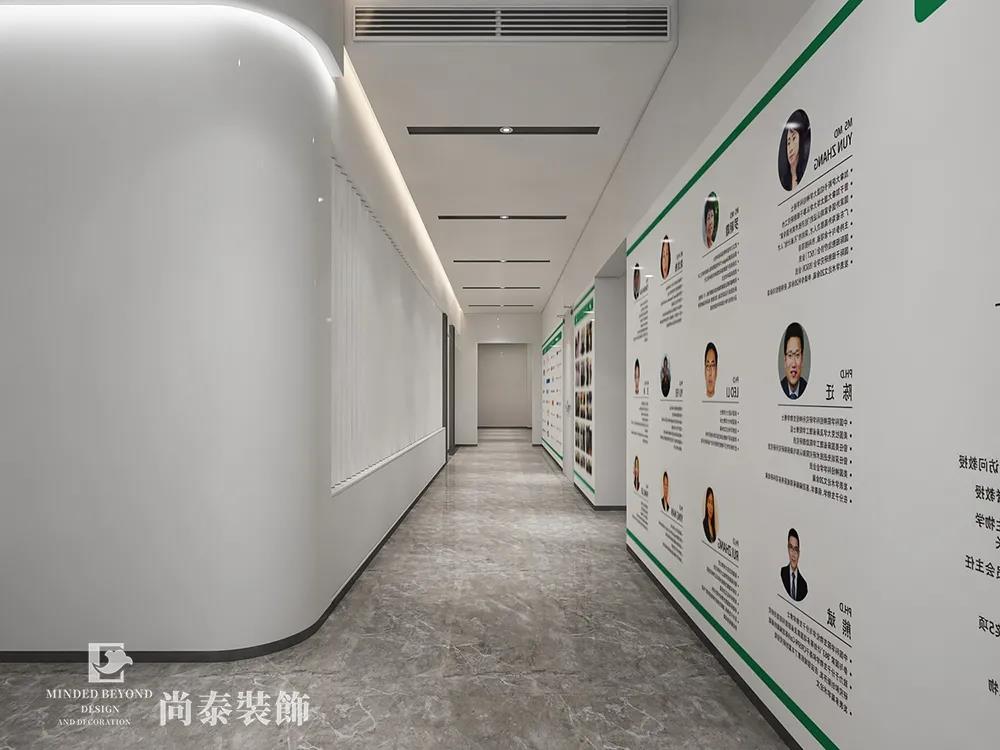 生物科技辦公室過道設(shè)計(jì)裝修效果圖