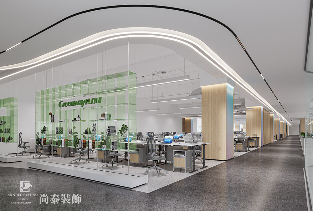 東莞11000平米大型鋰電上市公司總部辦公樓辦公室裝修設(shè)計