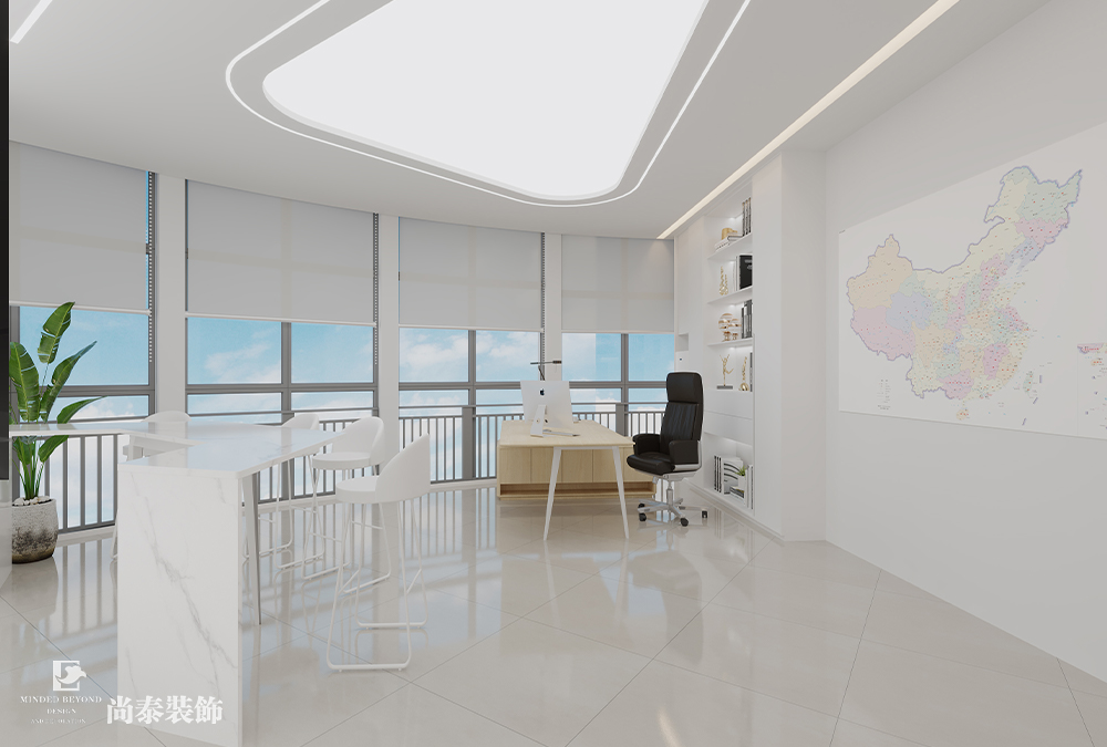 辦公室設(shè)計(jì)：深圳汽車用品公司萬(wàn)融大廈700平米辦公室裝修設(shè)計(jì)案例