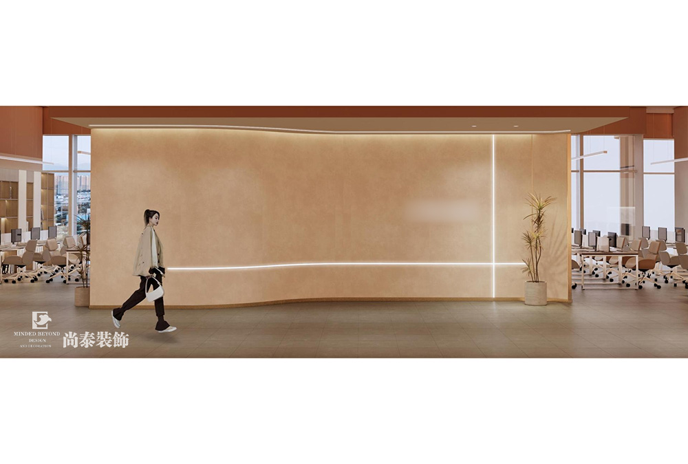 深圳龍崗仁恒夢公園寫字樓1200平米辦公室裝修設計案例