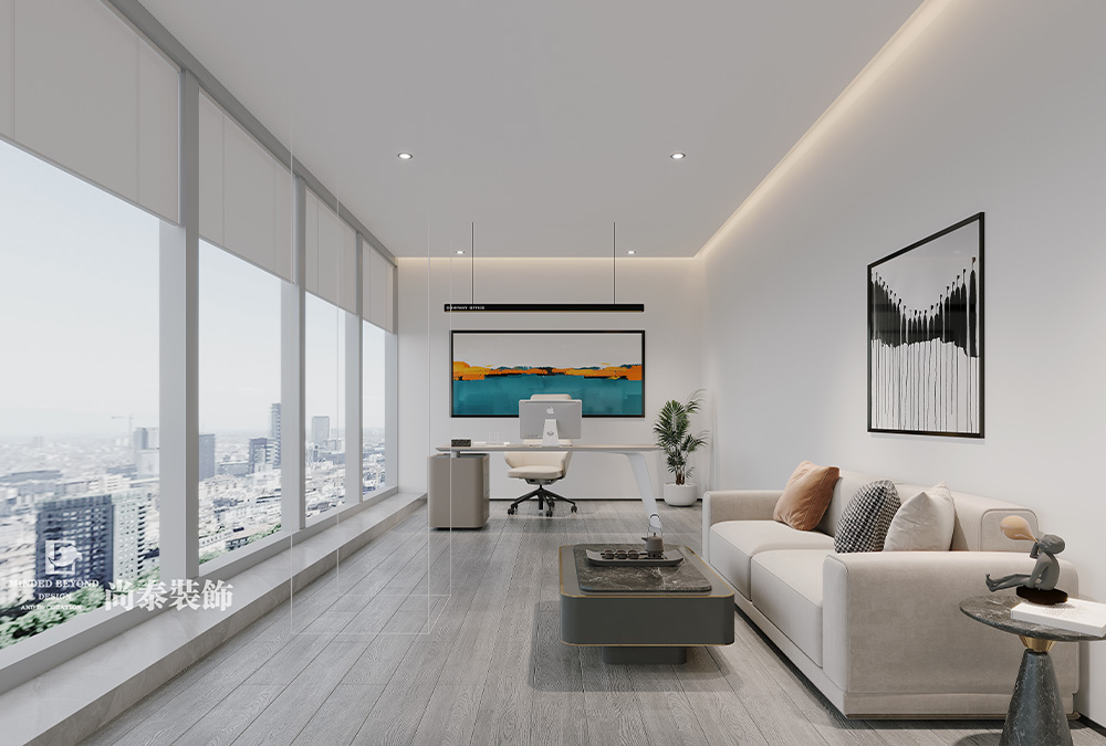 深圳龍崗萬匯大廈150平米醫(yī)療器械公司辦公室裝修設計