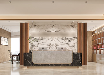 深圳龍華樂(lè)創(chuàng)薈大廈300平米新材料公司辦公室裝修設(shè)計(jì)