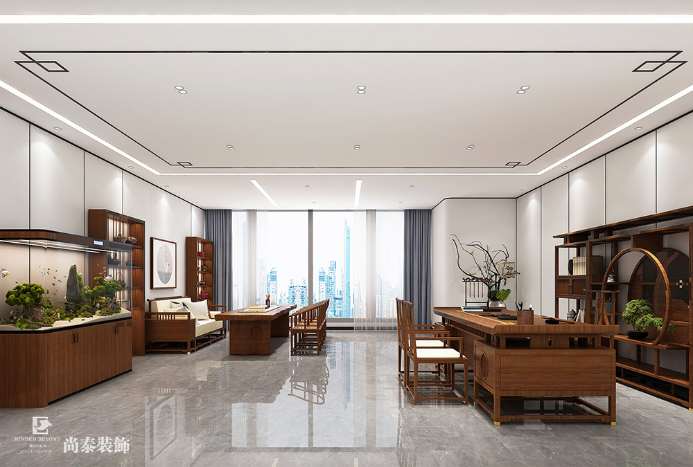 深圳龍華鴻榮源天俊寫字樓1400平米智能科技公司辦公室裝修設(shè)計