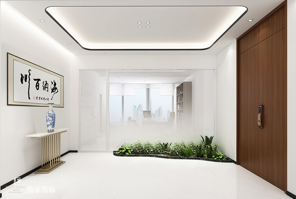 深圳龍華鴻榮源天俊寫字樓1400平米智能科技公司辦公室裝修設(shè)計