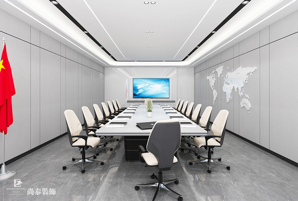 深圳龍華鴻榮源天俊寫字樓1400平米智能科技公司辦公室裝修設(shè)計