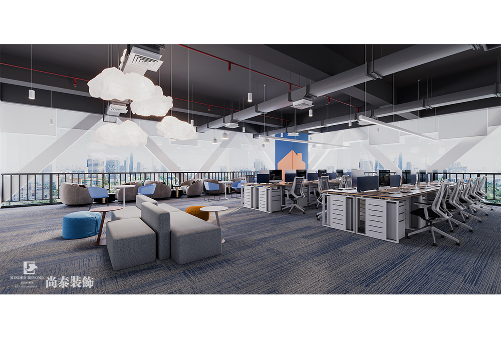 深圳龍華華南數(shù)字谷寫字樓500平米科技公司辦公室裝修設(shè)計(jì)