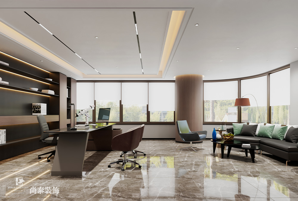 深圳羅湖金田大廈寫字樓600平米電梯公司辦公室翻新裝修設(shè)計(jì)