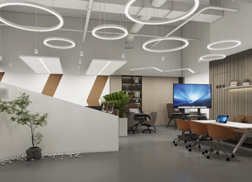 深圳南山留仙洞總部基地200平米信息技術(shù)公司辦公室裝修設(shè)計案例