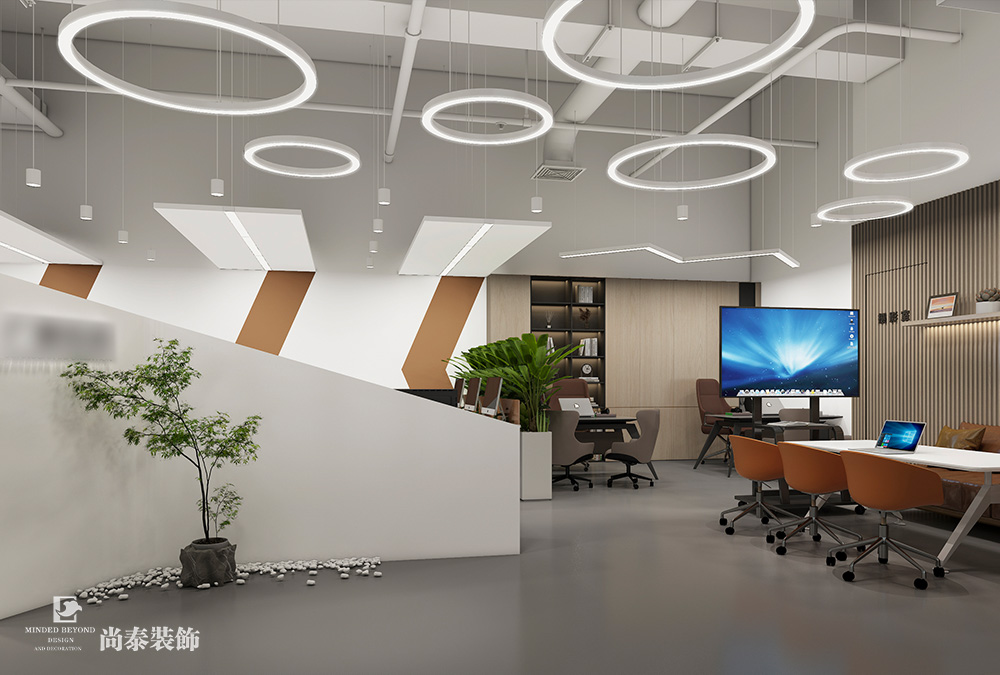 深圳南山留仙洞總部基地200平米信息技術公司辦公室裝修設計案例