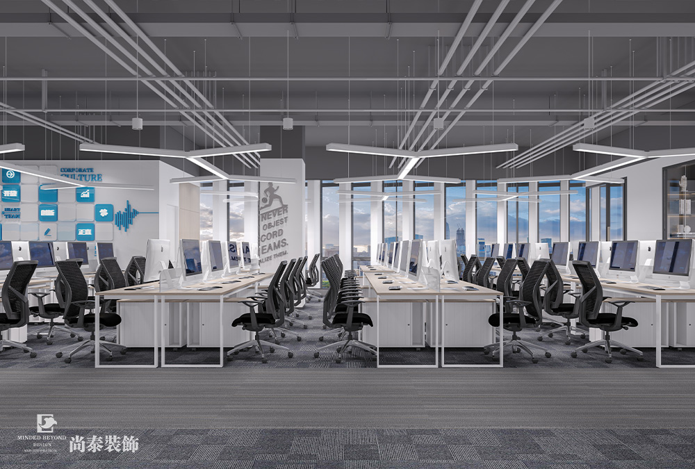 深圳南山軟件產(chǎn)業(yè)基地?cái)?shù)字營(yíng)銷(xiāo)公司420平米辦公室裝修設(shè)計(jì)案例