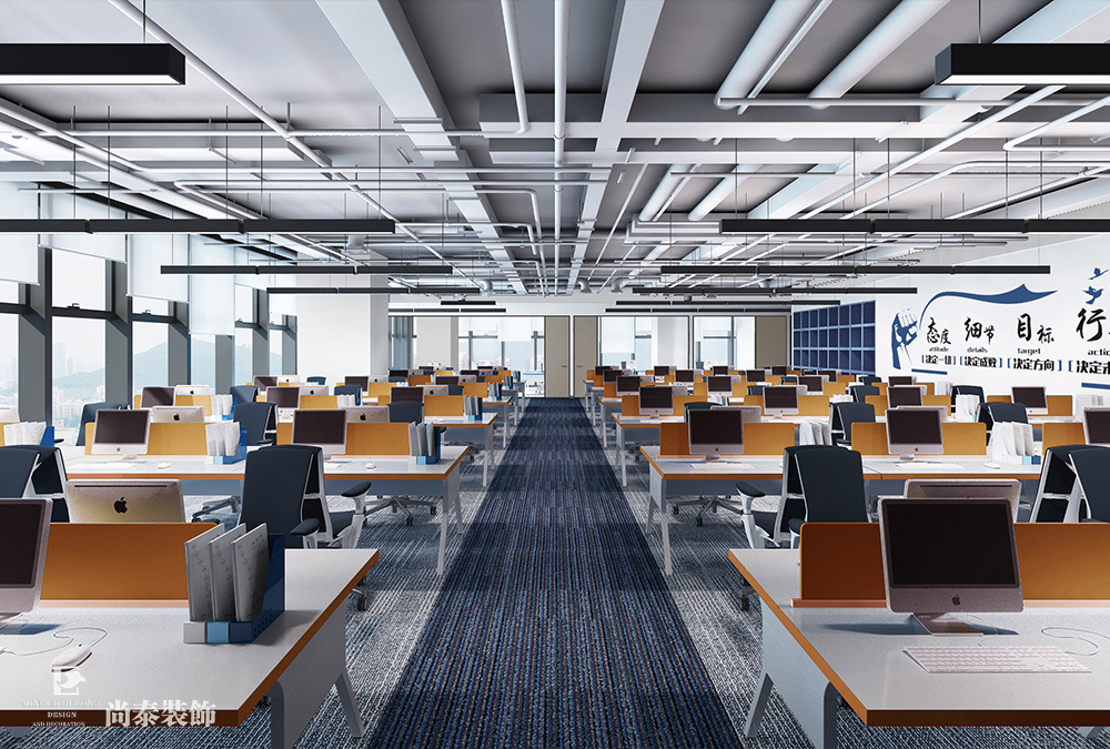 2100平米芯片研發(fā)設(shè)計公司深圳南山同方信息港寫字樓辦公室裝修設(shè)計